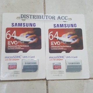 Thẻ Nhớ Micro SD Cho Samsung EVO Plus 64GB Class 10 +