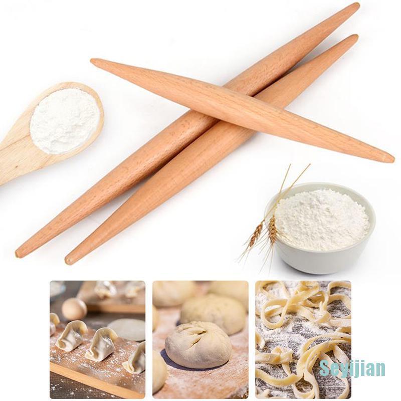 Cây Lăn Bột Làm Bánh Bằng Gỗ Chống Dính 28cm / 33cm