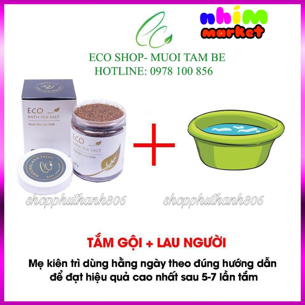  (COMBO 3) MUỐI TẮM THẢO DƯỢC ECO GOLD 400G - TẶNG 1 MUỐI ECO 200G