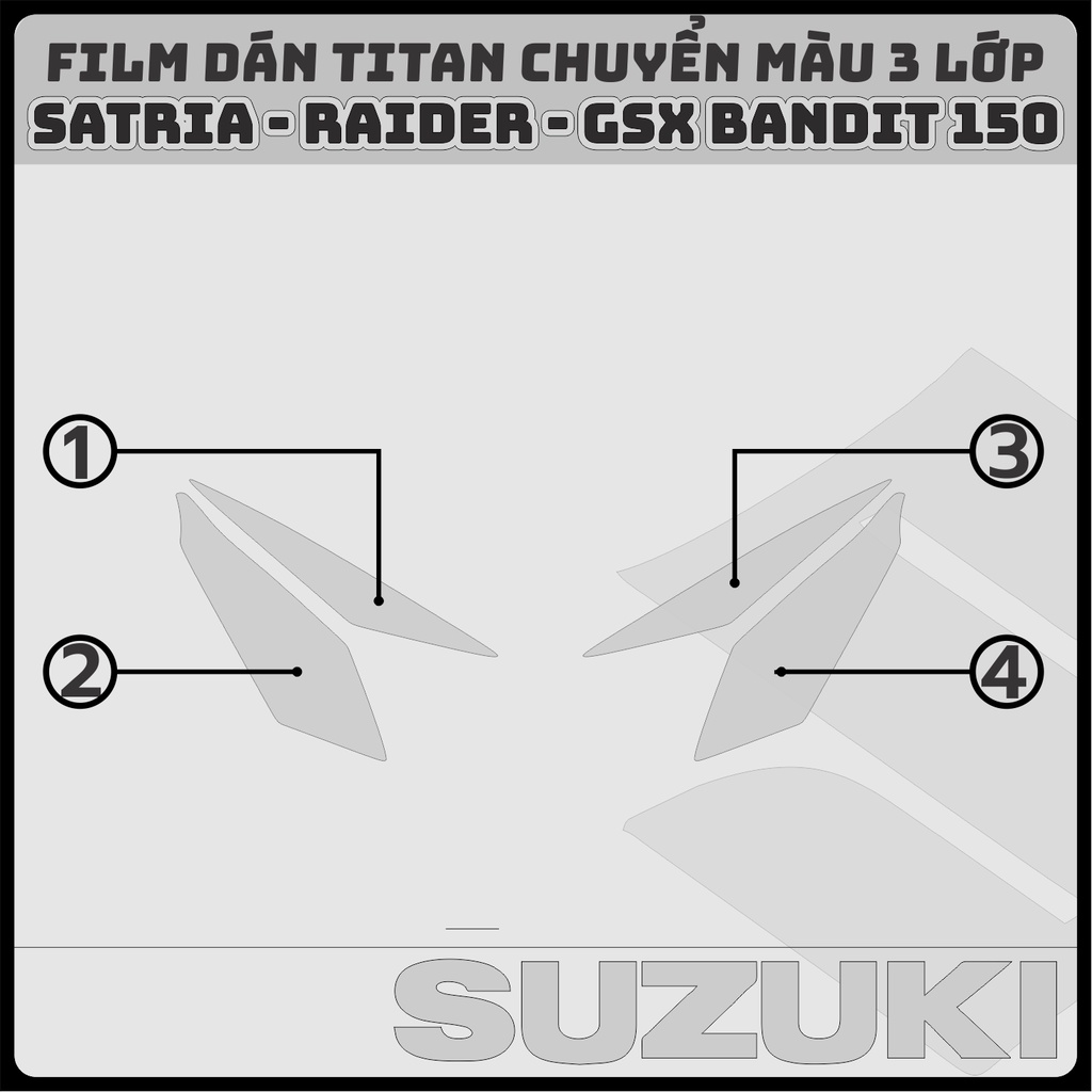 Decal dán ĐÈN XI NHAN Satria - Raider chuyển màu chống trầy ĐÈN XI NHAN xước 3 lớp