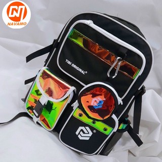 Balo phản quang TIBI HOLOGRAM Nam Nữ đi học đi chơi 💖 𝑭𝑹𝑬𝑬𝑺𝑯𝑰𝑷 💖 Balo Đẹp phong cách Hàn Quốc xu hướng 2021