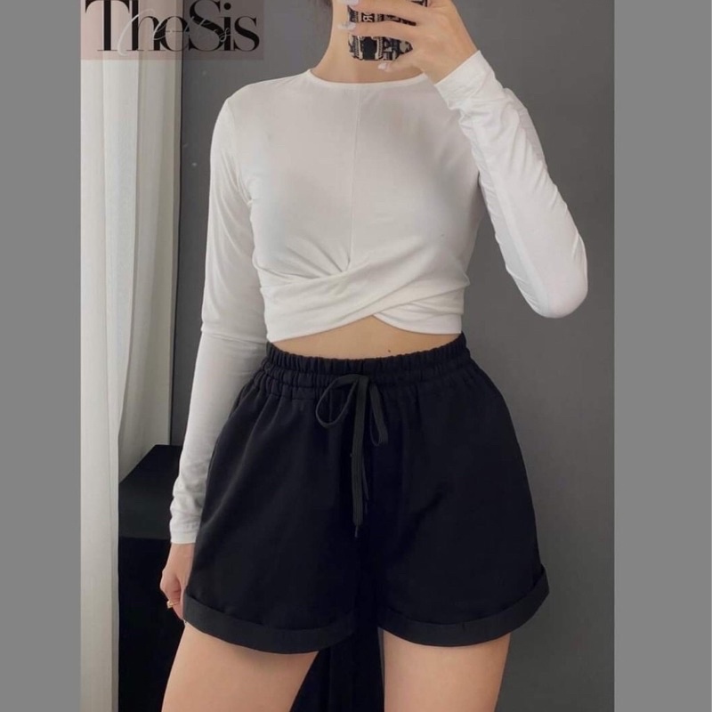 Áo xoắn eo kèm hình thật fee size 40-54kg