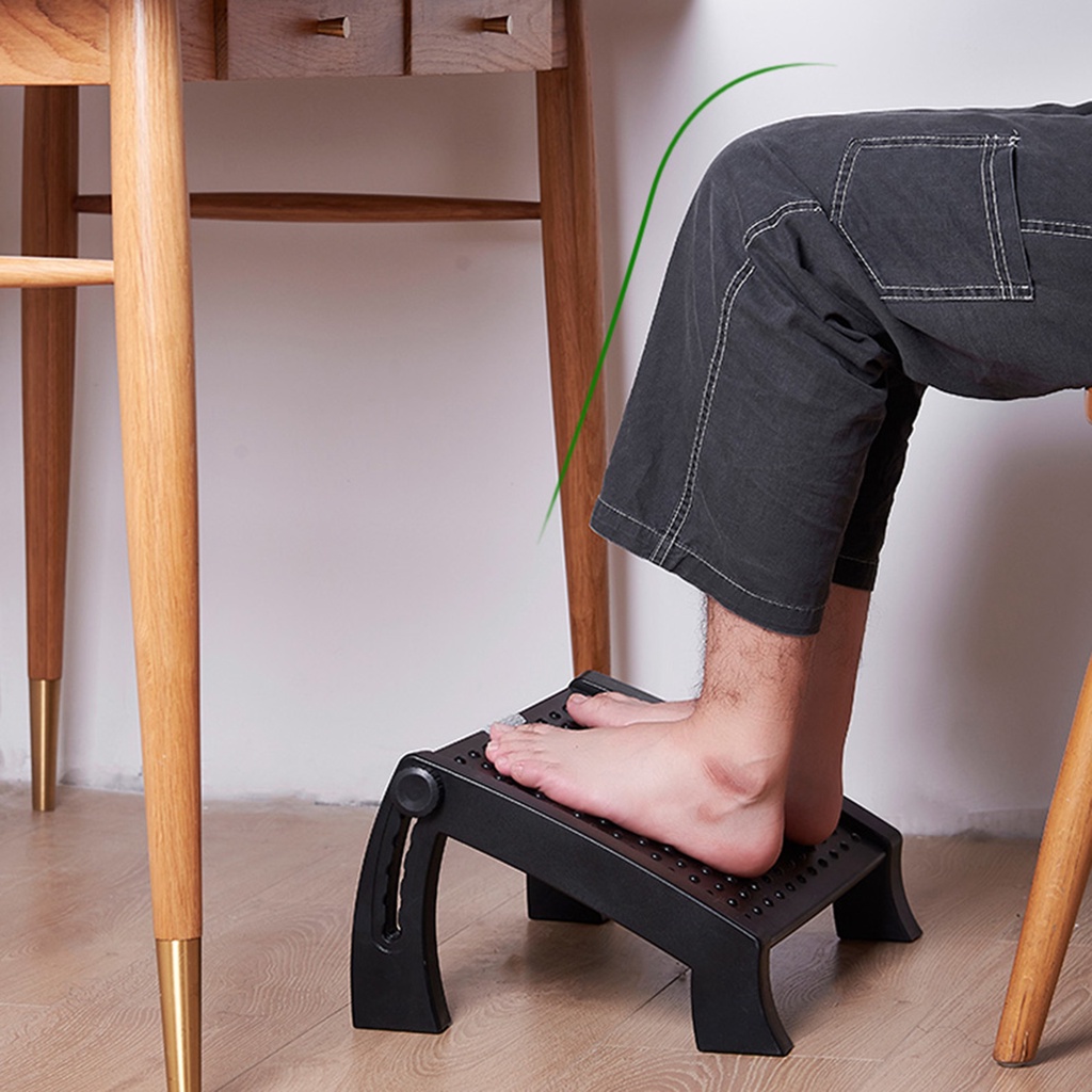 Ghế Kê Chân Mát Xa Thoải Mái Có Thể Điều Chỉnh Độ Cao Tiện Dụng Cho Văn Phòng