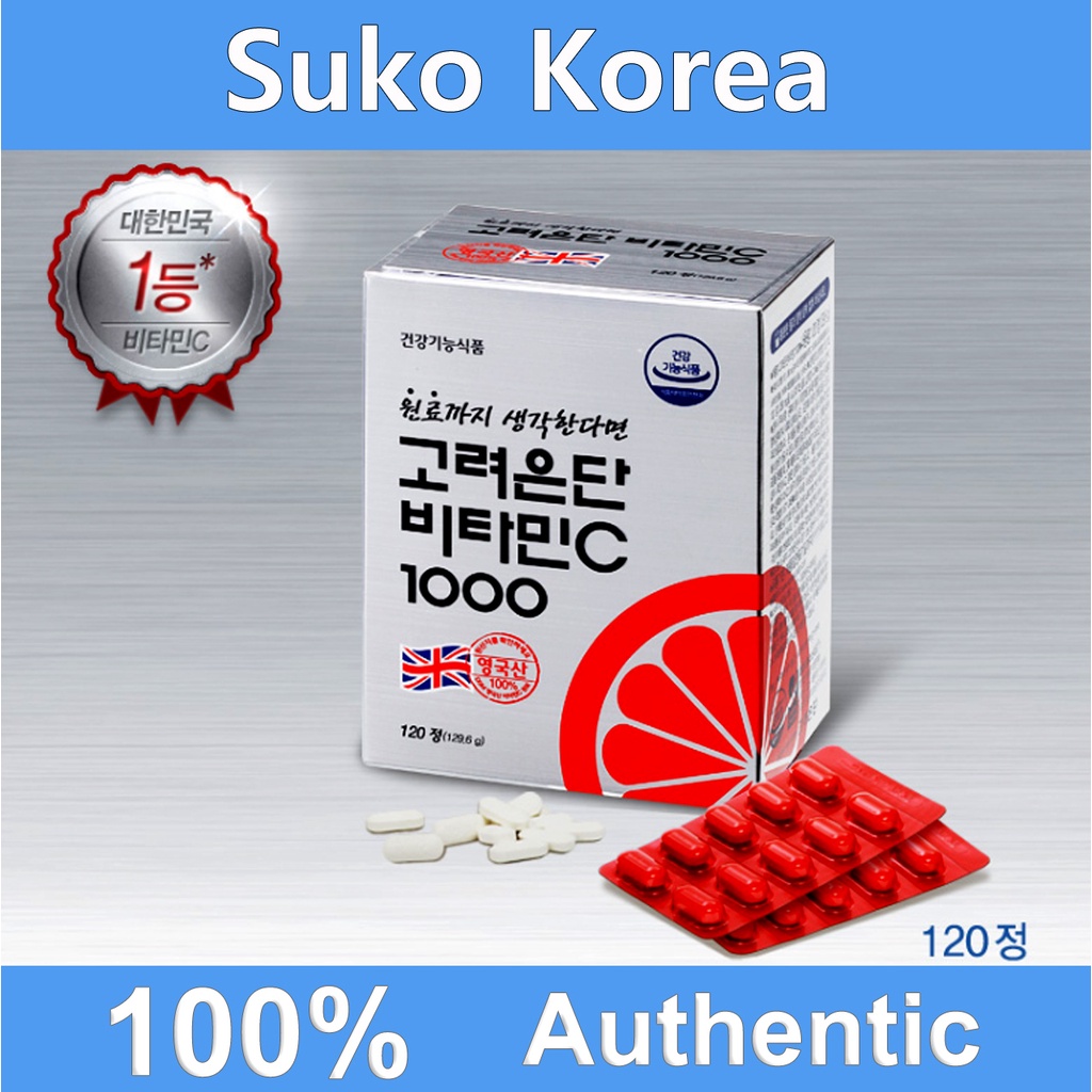 Viên uống vitamin C 1000mg Hàn Quốc Korea Eundan 120 viên, vitamin c bạc - date xa