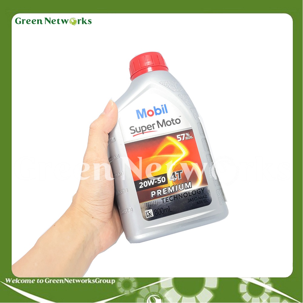 Dầu nhớt Mobil Super Moto 20W-50 4T 800ml - GreenNetworks