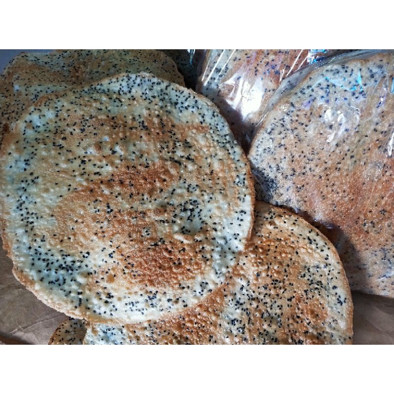 Bịch 5 cái Bánh đa lạt mè đen nướng - chỉ giao tphcm