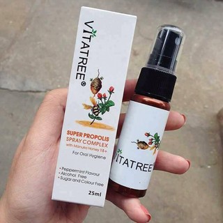 Xịt keo ong Vitatree trị viêm họng 25ml