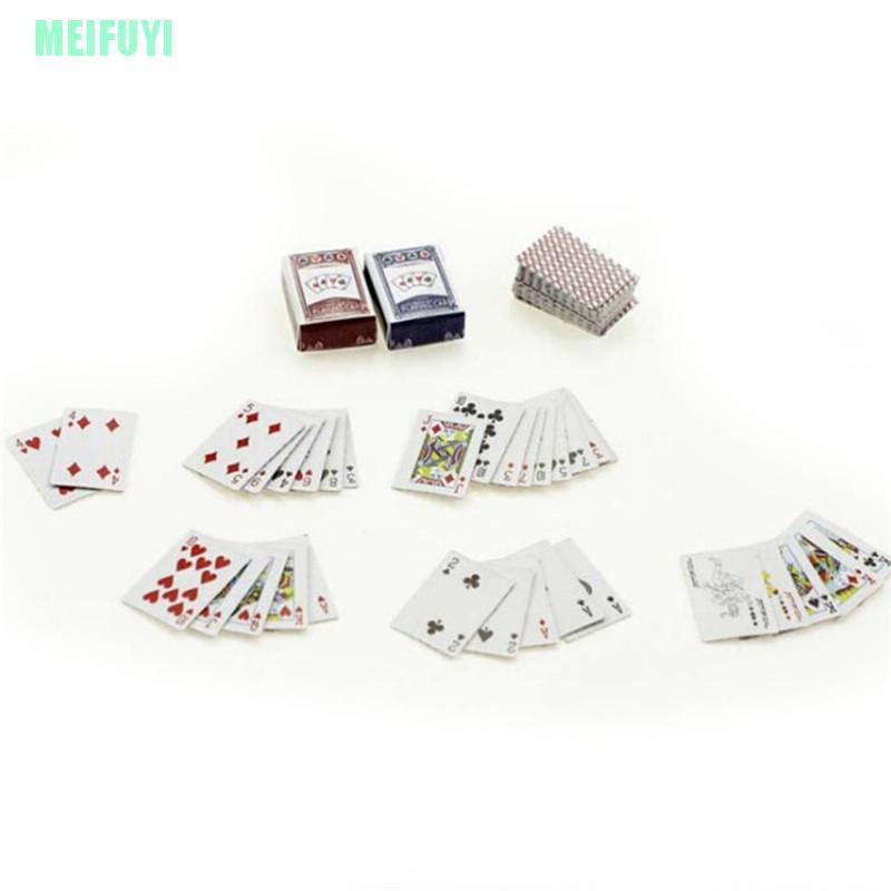 1 Bộ Bài Tây Tỉ Lệ 1: 6 / 1: 12 Cho Nhà Búp Bê