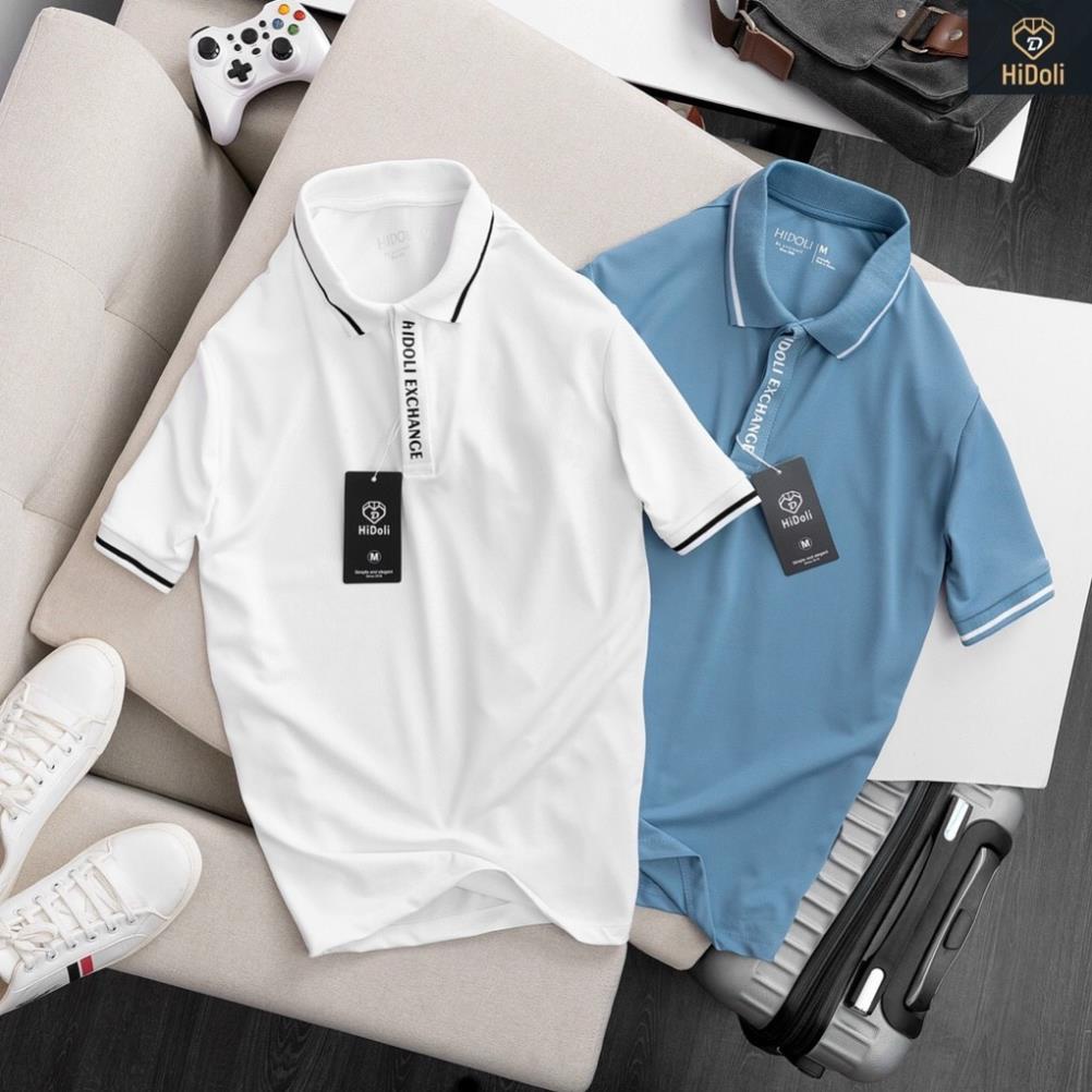 Áo Polo Nam Hidoli Exchance phối viền 100% Cotton cao cấp co giãn chất siêu mát PL08