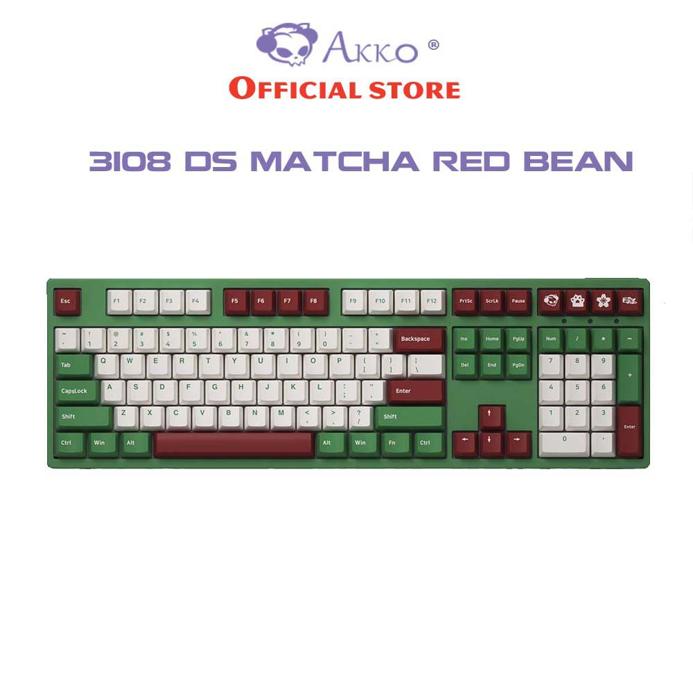 Bàn phím cơ AKKO 3108 v2 DS Matcha Red Bean (Akko switch v2)