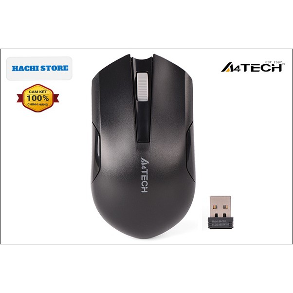 Chuột không dây không tiếng ồn A4tech G3-200NS - Hàng phân phối chính hãng
