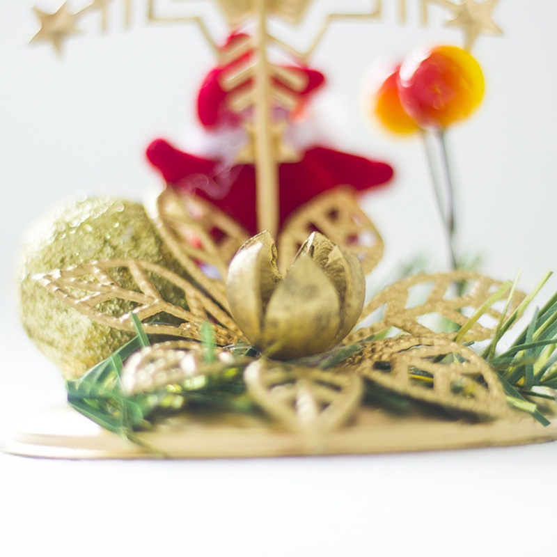 Giá Đỡ Đèn Cầy Bằng Sắt Hình Ông Già Noel Độc Đáo Trang Trí Nhà Cửa / Tiệc Tùng