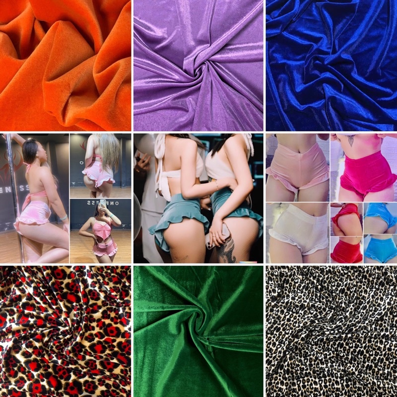 Quần nhung viền bèo sexy, twerk, pole