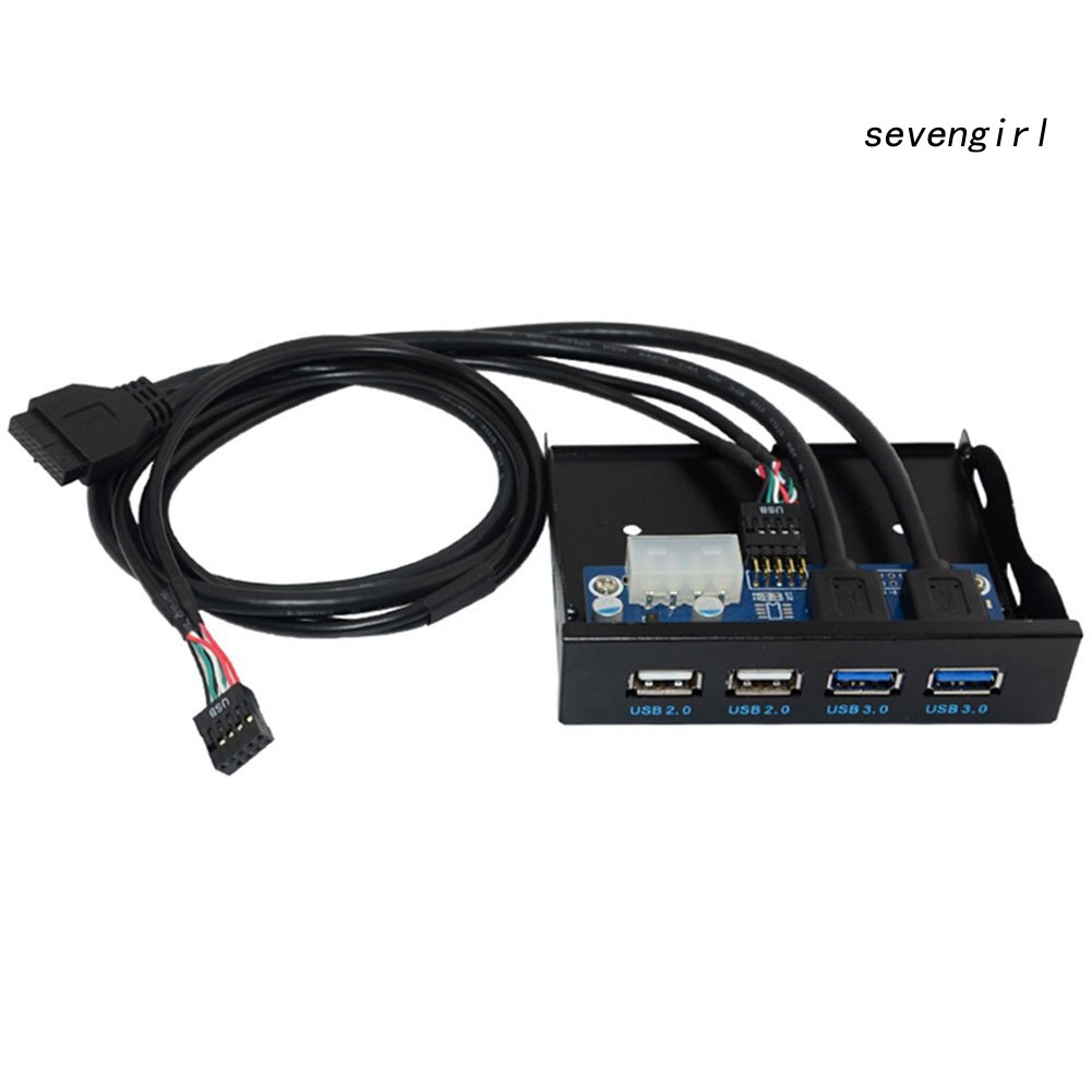 Bảng Mạch Mềm 3.5inch Usb 3.0 2.0 19 / 9pin Bay 4-hub Chuyên Dụng Cho Máy Tính