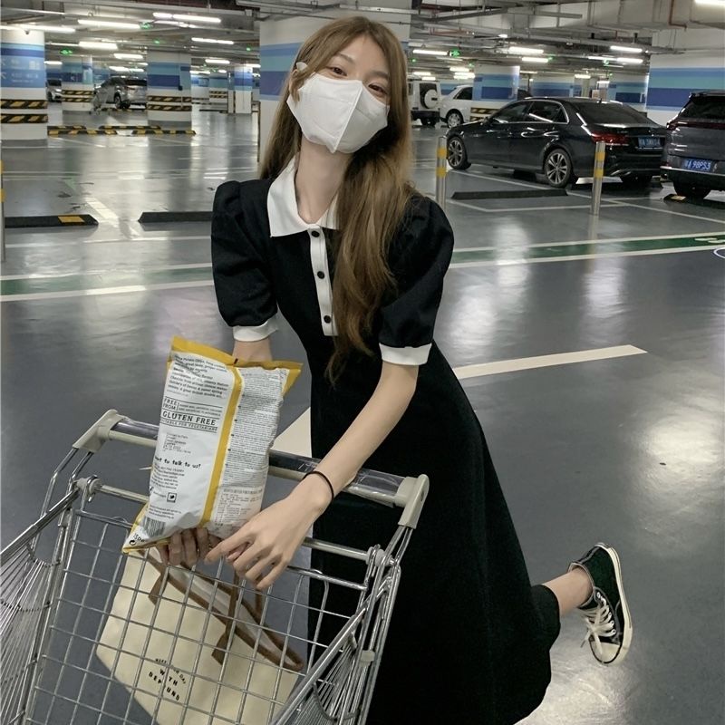 Đầm Polo Dáng Chữ A Tay Ngắn Ôm Eo Thời Trang Mùa Hè 2022 Mới