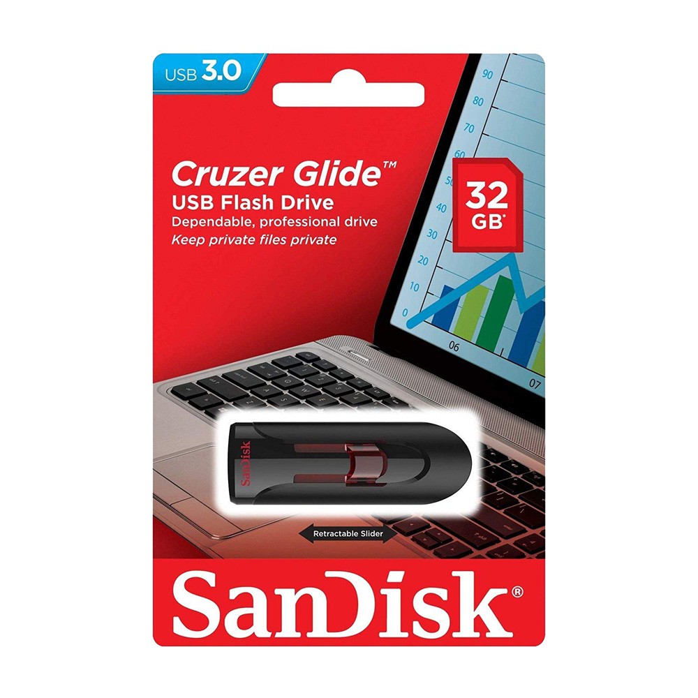 USB 3.0 SanDisk Cruzer Glide CZ600 32GB SDCZ600-032G-G35 - Bảo hành 5 năm | BigBuy360 - bigbuy360.vn