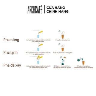 Cà phê hòa tan vị Cappuccino Chuối Archcafé (hộp 12 gói x 20g)