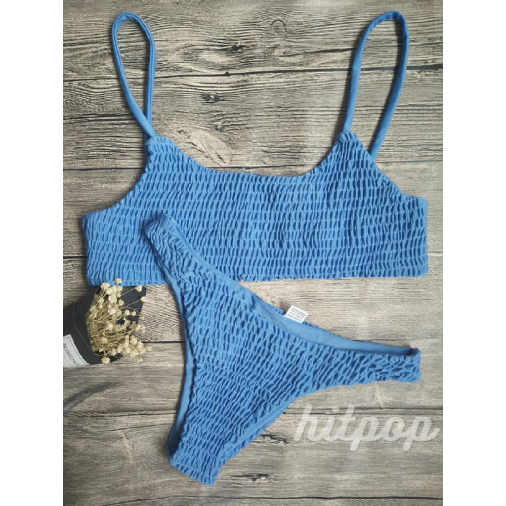 Bikini màu trơn thiết kế gợi cảm dành cho nữ