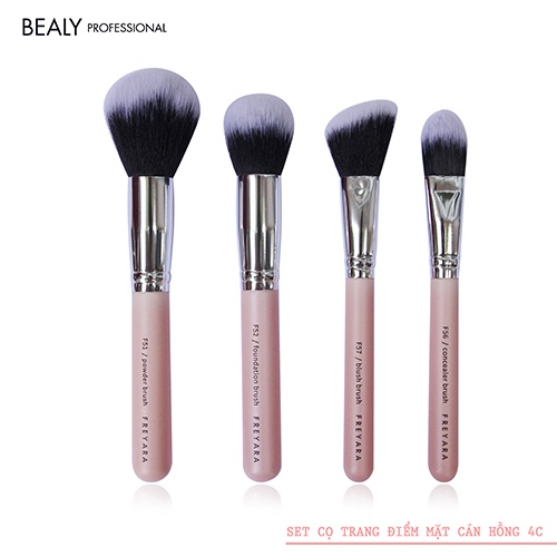Set Cọ Trang Điểm Mặt Bealy Hồng 4C