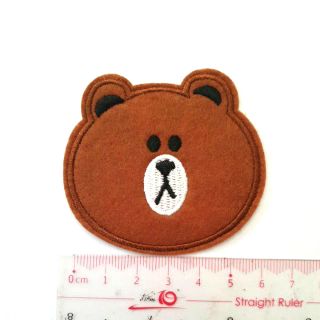 Sticker vải 109, patch ủi gấu Brown 109
