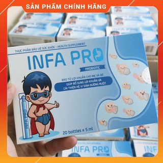 Infa Pro Bào Tử Lợi Khuẩn Hỗ Trợ Giảm Rối Loạn Tiêu Hóa Hộp 20 Ống [ Hàng Chính Hãng ]