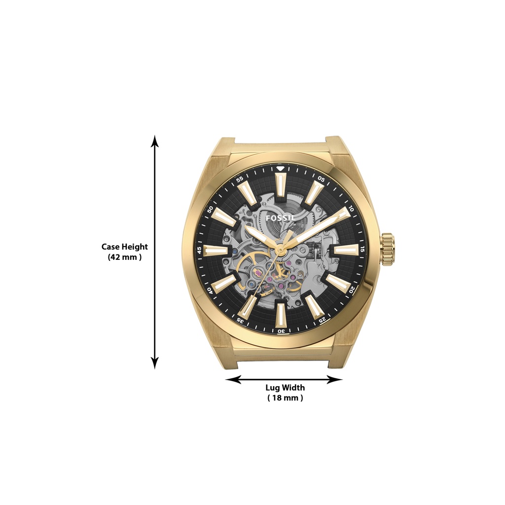 Đồng hồ nam Fossil EVERETT dây da ME3208 - màu đen