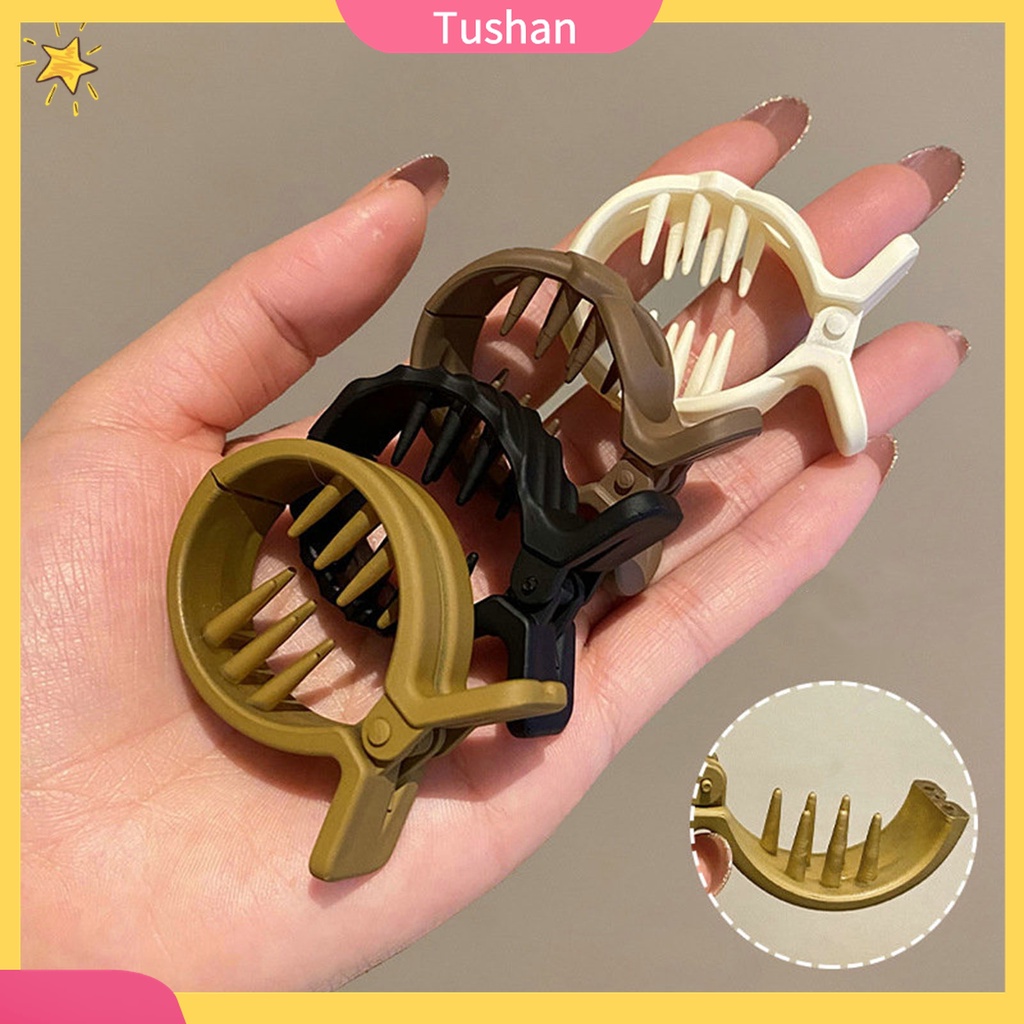 Kẹp Tóc Đuôi Ngựa Màu Trơn Chống Trượt Tiện Dụng Cho Nữ