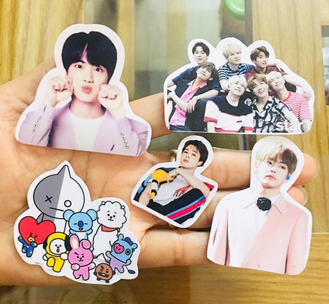 Sticker BTS bóc dán được combo 30 cái