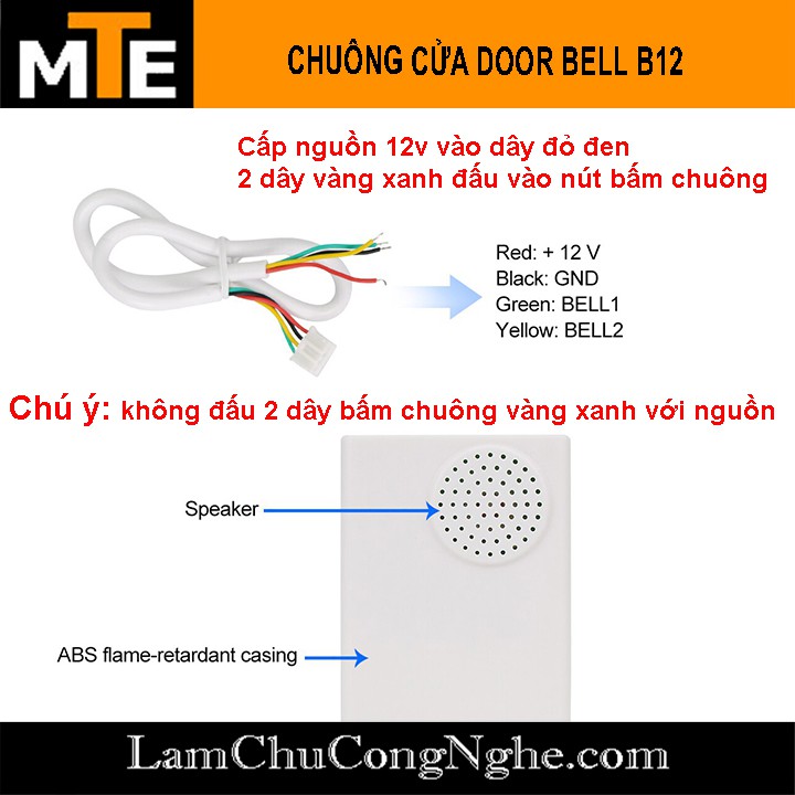 Chuông cửa 12V bell door B12-M