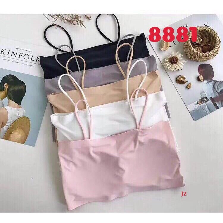 ✨ikon Women ice silk Wireless Solid Color Tube Tops Bra Soft Brassiere