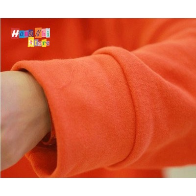 Áo Sweater Trơn Ulzzang Unisex Màu Cam Chất Nỉ Bông Cao Cấp Dáng Rộng Nam Nữ - MM