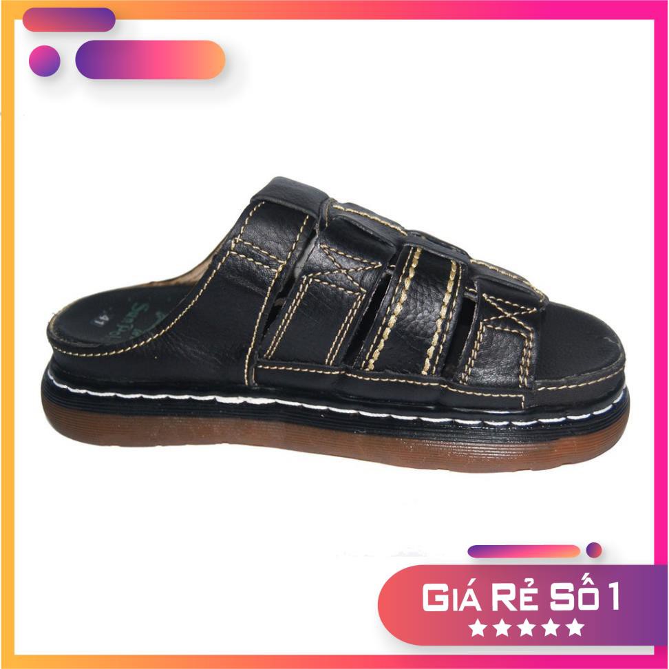 Dép doctor nam da bò thật.Bảo hành: 12 tháng.MS:DT 11 Sale 11 < :