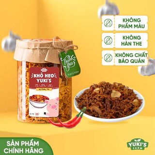 Khô heo cháy tỏi 125g YUKI FARM - Thực phẩm sấy khô heo khô gà ngon chuẩn vị - Đồ ăn vặt việt nam chất lượng cao