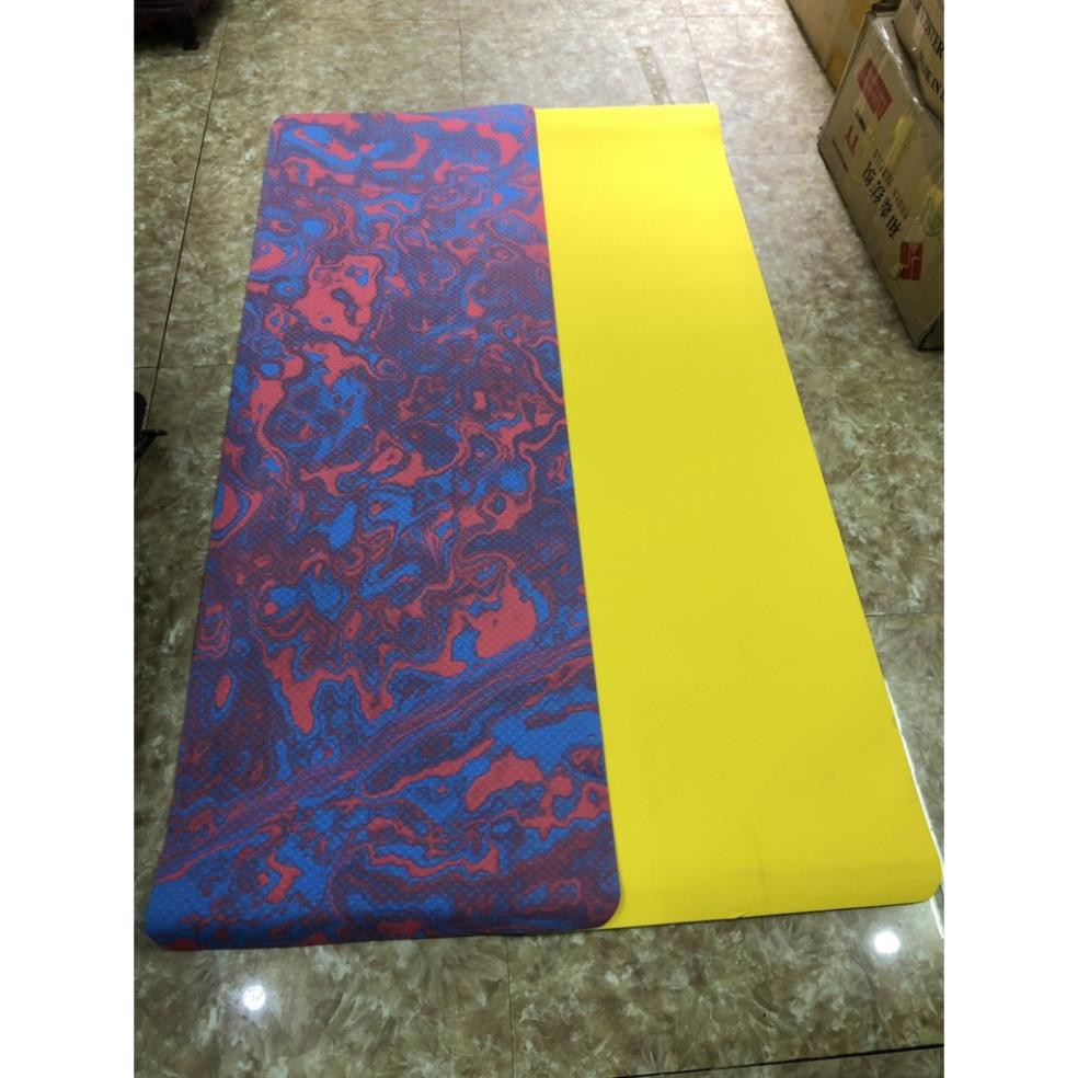 Thảm tập YOGA TPE 2 lớp Chống Trơn Trượt Và Bình Ổn Nhiệt Độ Dày 6mm - thiết bị phòng gym cao cấp