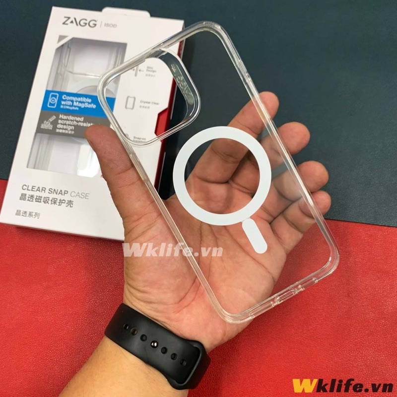 Ốp ZAGG trong suốt magsafe ip14/ ip14pro/ ip14 max ip14 pro max
