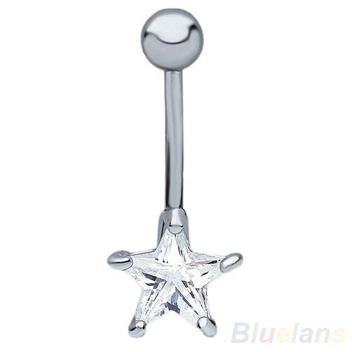 Khuyên RốN HìNh Ngôi Sao BằNg ThéP Y Tế