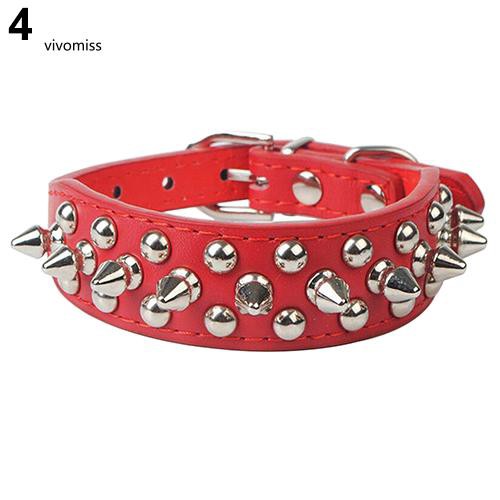 Vòng cổ da đính đinh tán cho thú cưng