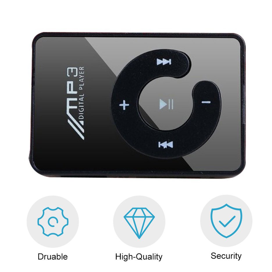 🤩Justbuy🤩 Máy nghe nhạc MP3 Kẹp gương cầm tay mini MP3 Máy nghe nhạc MP3 Phương tiện nghe nhạc cho thể thao ngoài trời