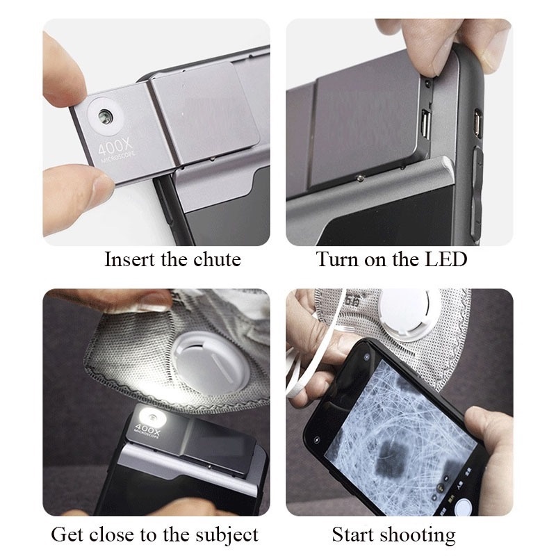 Kính Hiển Vi 400X Nhỏ Gọn Và Tiện Lợi Dành Cho iPhone 11 12 13 Pro Max