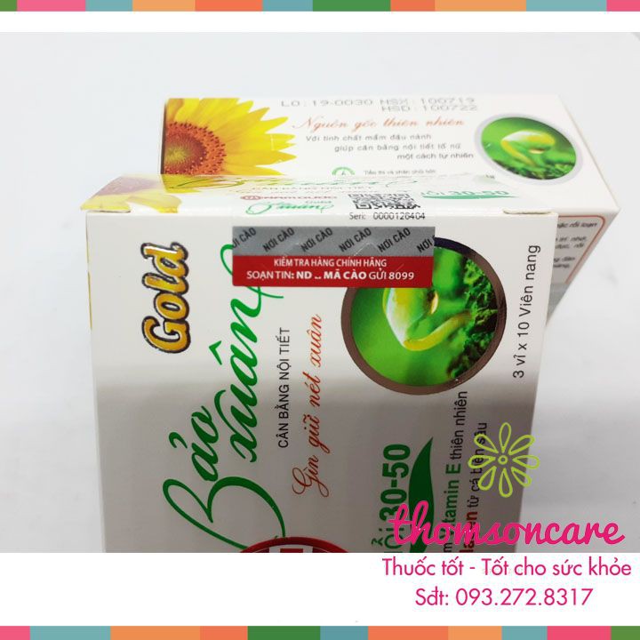 Bảo xuân Gold hỗ trợ cân bằng nội tiết tố nữ - dùng cho phụ nữ từ 30 đến 50 tuổi, giảm lão hóa, đẹp da | BigBuy360 - bigbuy360.vn