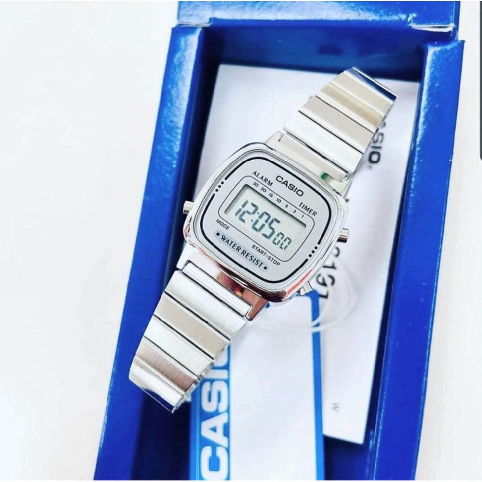 (Thẻ bảo hành 12 tháng) Đồng hồ nữ Casio LA670 bản mini đặc biệt, tặng box - Dong.ho.casio