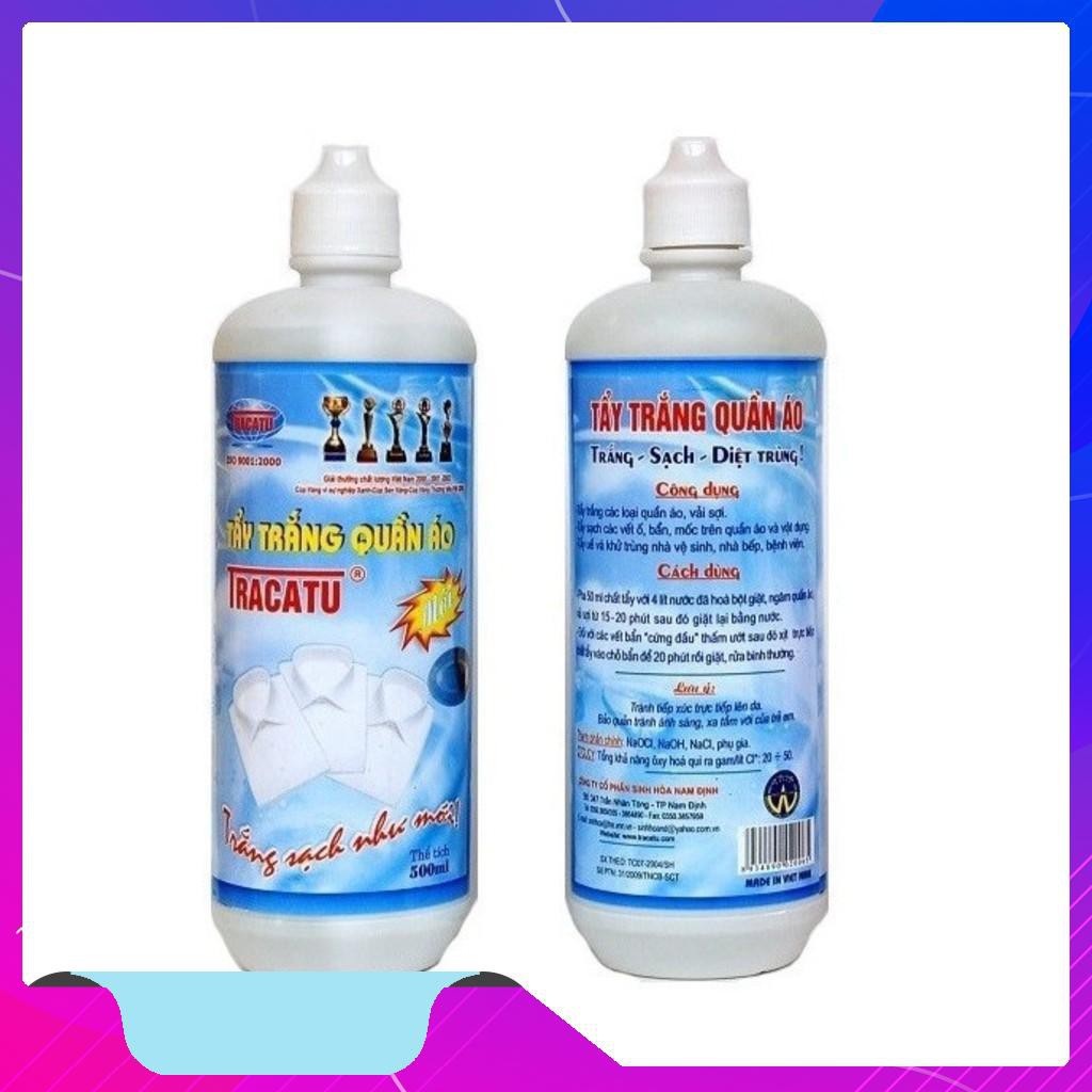 [ HÀNG CHÍNH HÃNG ] TẨY MỐC, TẨY TRẮNG QUẦN ÁO TRACATU 500ML..