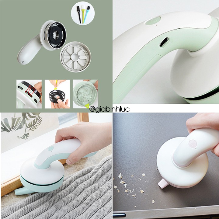 Máy hút bụi cầm tay mini sạc pin không dây để vệ sinh cho bàn làm việc phím laptop máy tính | BigBuy360 - bigbuy360.vn