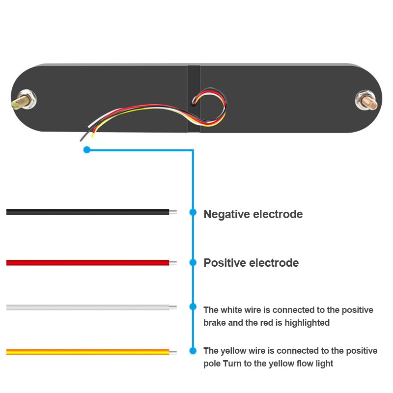 Đèn LED Tín Hiệu Hai Màu Sắc Gắn Đuôi Xe Hơi 12V-24V 100 LED