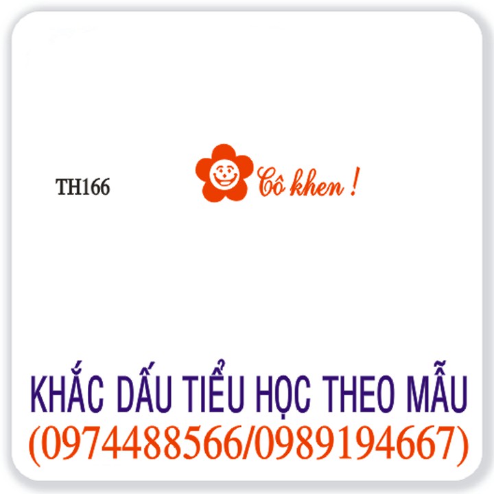 Con dấu tiểu học theo mẫu tiêu chuẩn TH163/164/165/166