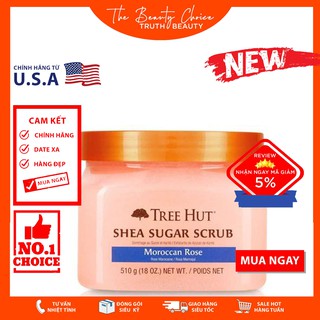 Tẩy Tế Bào Chết Body Tree Hut Shea Sugar Scrub - Moroccan Rose (510g)