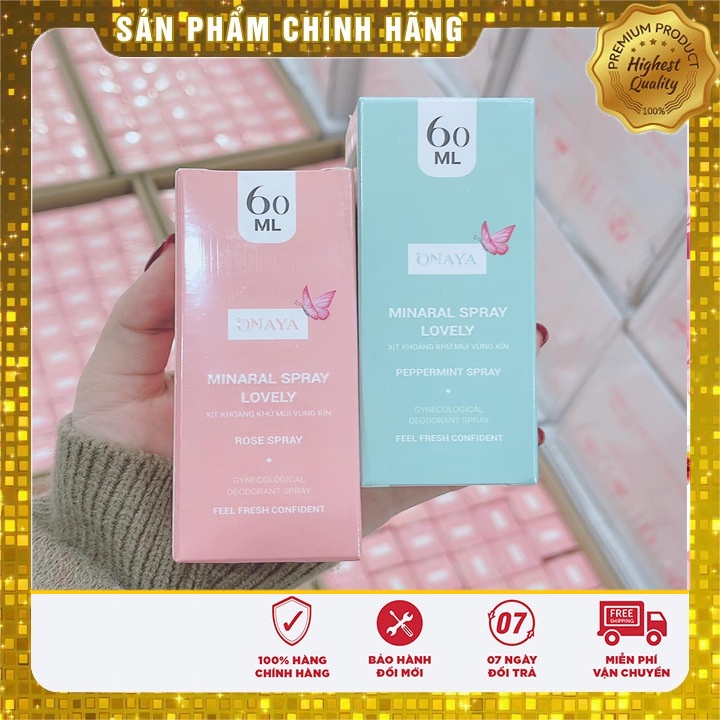 [Chính Hãng] xịt khoáng vùng kín onaya TQ group hoàng thị Minaral Spray Lovely