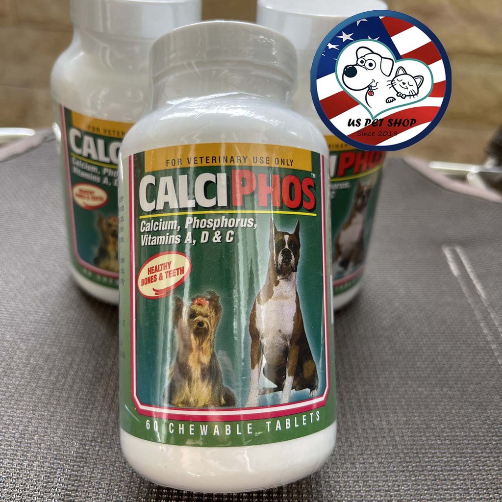 Viên Nhai CALCIPHOS ( Hàng USA ) - Bổ Sung CANXI & VITAMIN A,D,C Chó Mèo