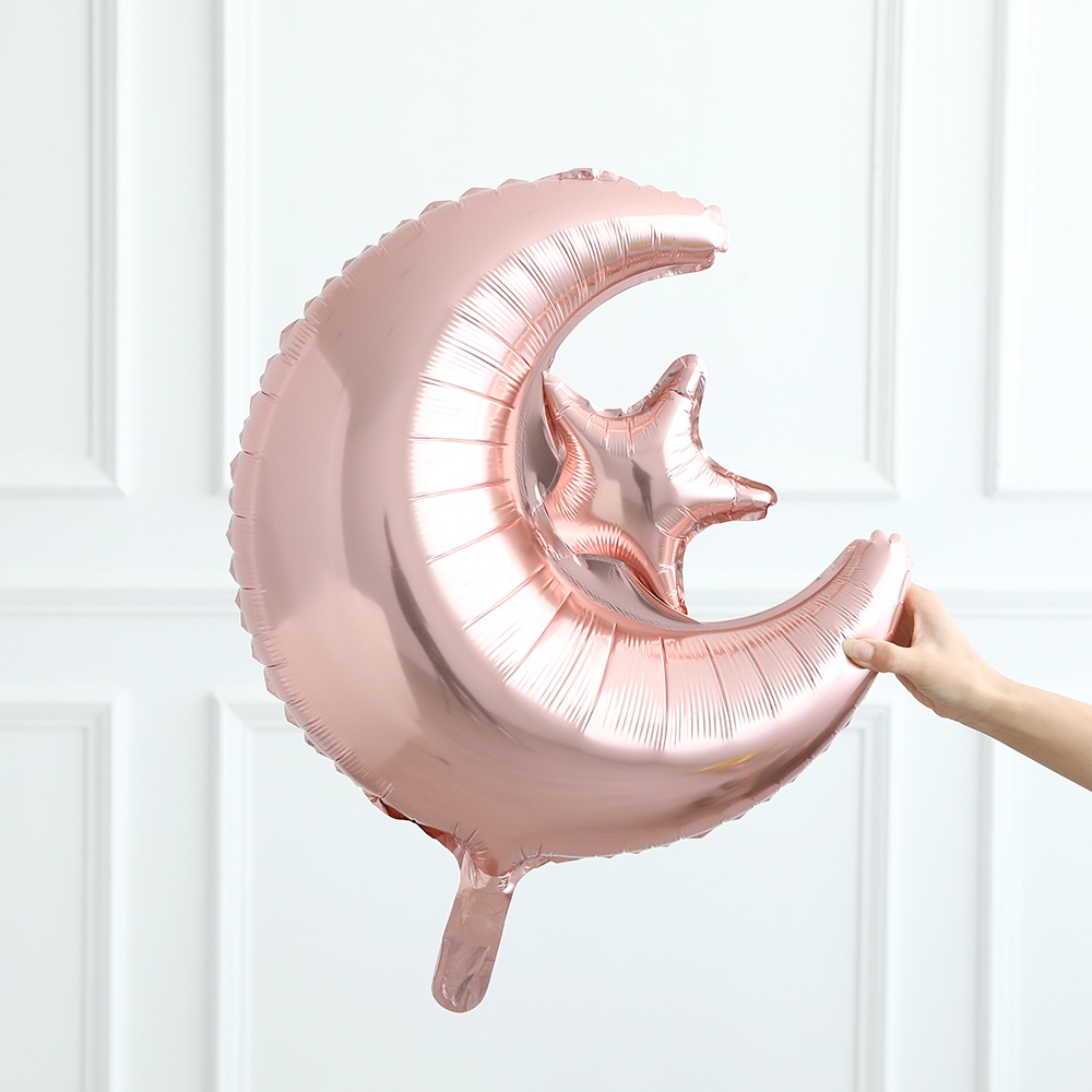 Bong Bóng Màng Nhôm Hình Ngôi Sao / Mặt Trăng Trang Trí Tiệc Cưới / Sinh Nhật
