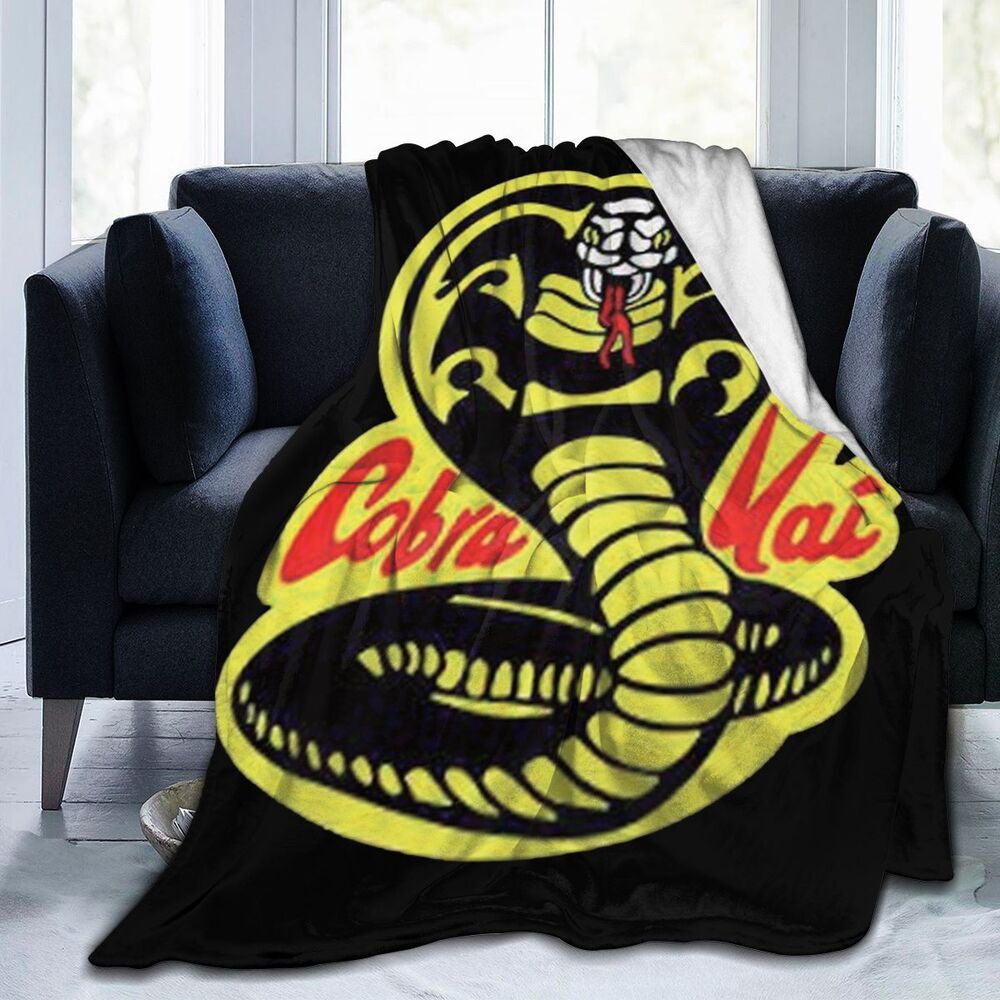 Donlee Queen Cobra Kai Judo Kung Fu Karate Film Micro Fleece Blanket Bed Couch and Living Room Suitable for Fall Winter and Spring